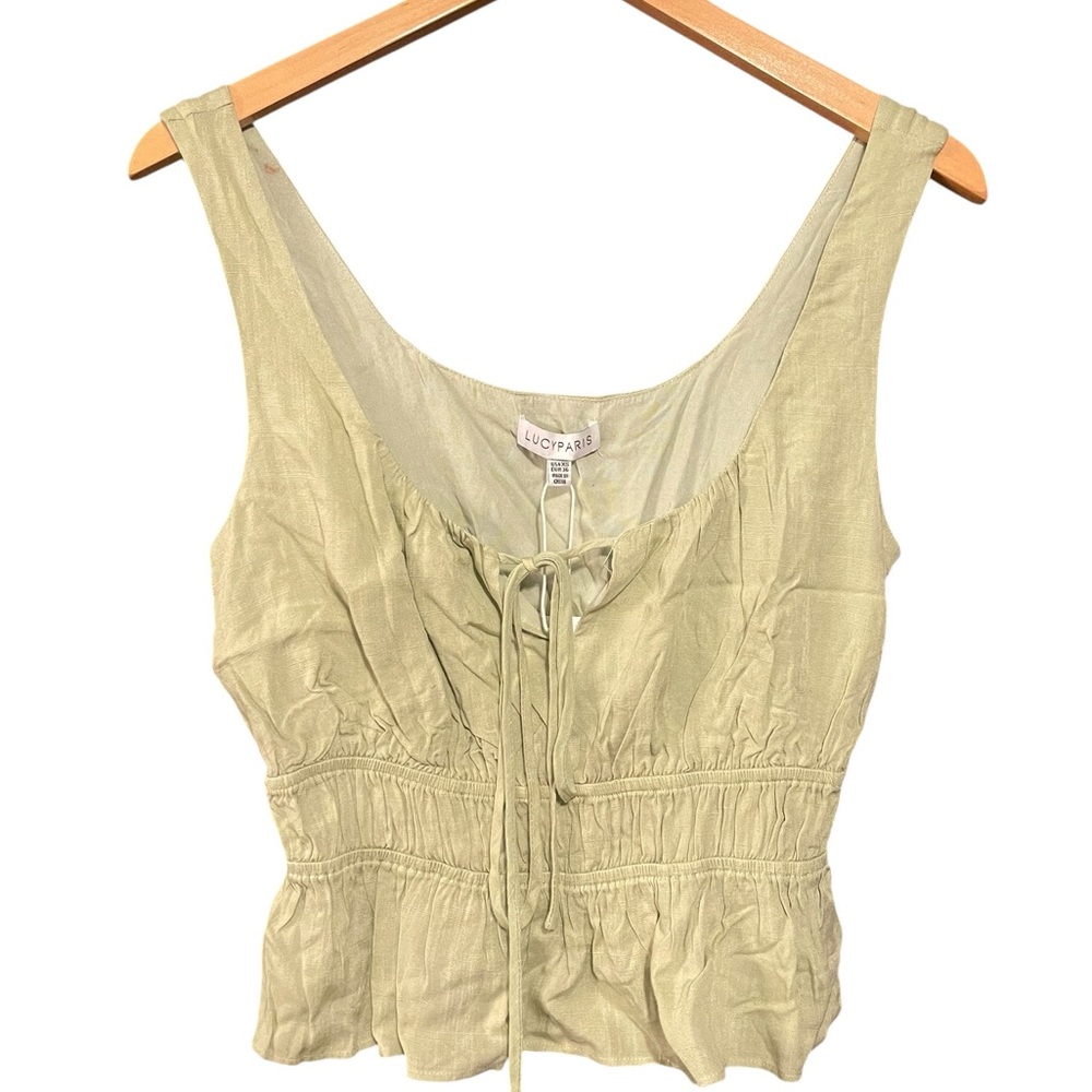 Lucy Paris Light Green Crop Top NWT - Picture 2 of 4